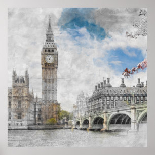 Big Ben, London, Großbritannien Poster