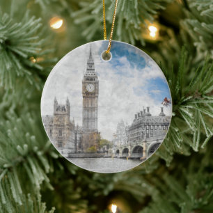 Big Ben London Keramik Ornament - Großbritannien R