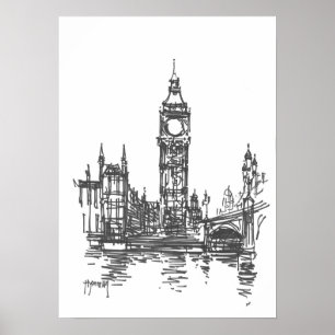 Big Ben London Print Poster