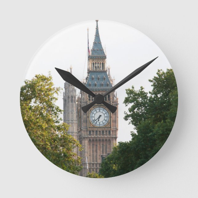Big Ben London Runde Wanduhr (Vorderseite)