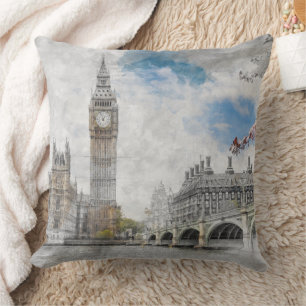 Big Ben London Throw Kissen - Iconic Cityscape