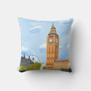 Big Ben London Throw Pillow Kissen