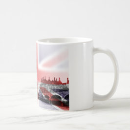 Big Ben London und Gewerkschafts-Jackflagge Kaffeetasse