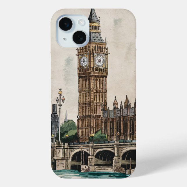 Big Ben London Vintag Case-Mate iPhone Hülle (Rückseite)