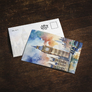 Big Ben London Watercolor Einladung