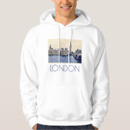 Big Ben London Watercolor Hoodie
