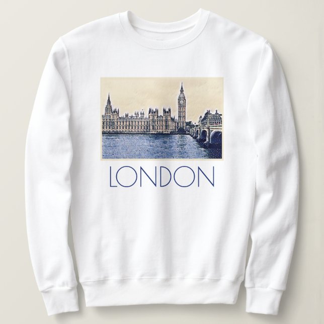 Big Ben London Watercolor Sweatshirt (Design vorne)