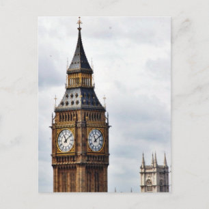 Big Ben Londoner Uhrtürme und Westminster Abbey Postkarte
