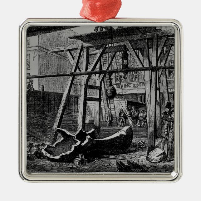 Big Ben oben brechen Silbernes Ornament (Vorne)