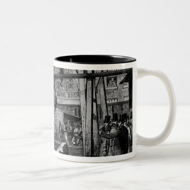 Big Ben oben brechen Zweifarbige Tasse (Rechts)