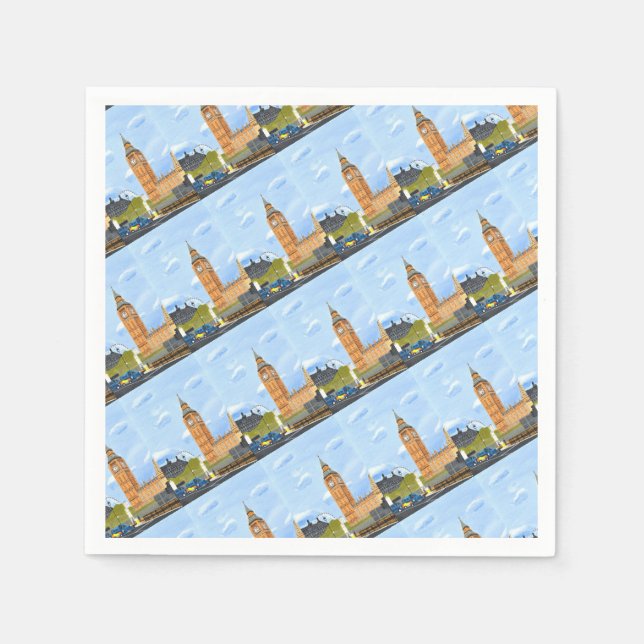 Big Ben Paper Napkin Serviette (Vorderseite)