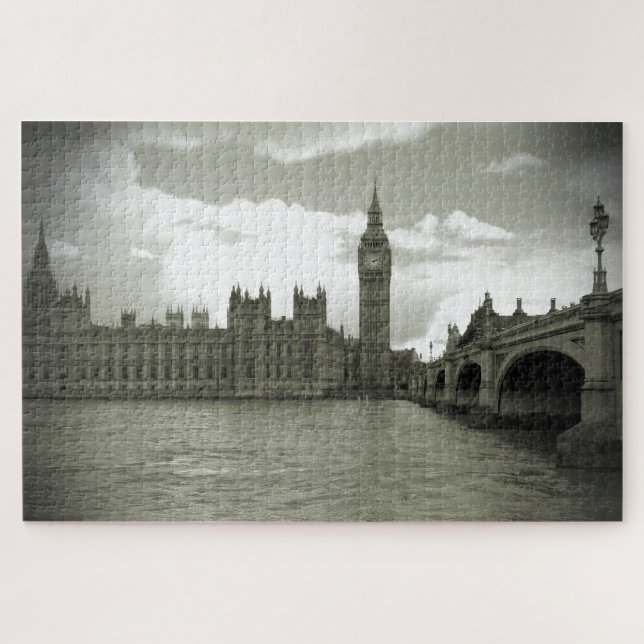 Big Ben Parlament in Black & White 20x30 -1014 pc Puzzle (Horizontal)