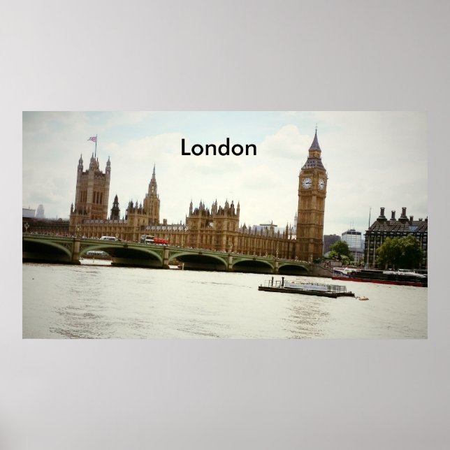 Big Ben Parlament und Thames Poster (Vorne)