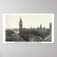 Big Ben & Parliament Square London 1904