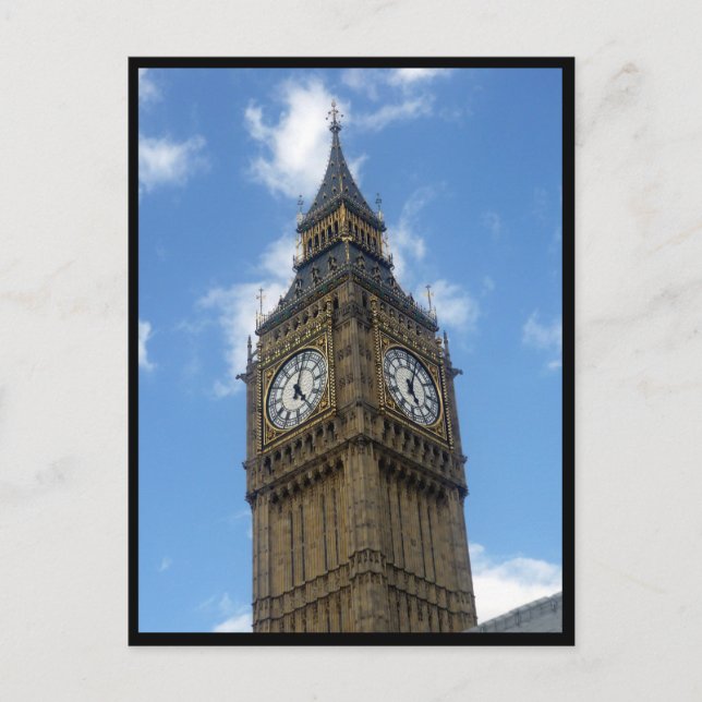 Big-ben-Tower Postkarte (Vorderseite)