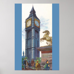 Big Ben Uhrturm im Palace of Westminster Poster