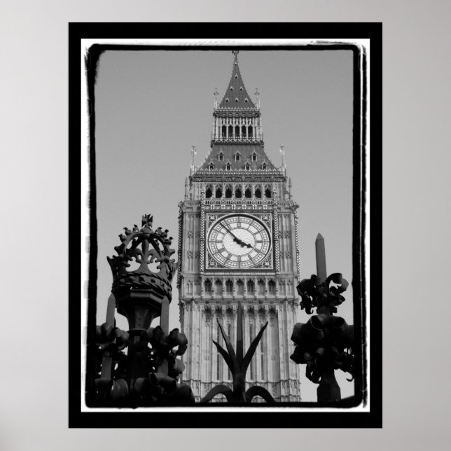 "Big Ben" Uhrturm im Westminster Palace Poster (Vorne)