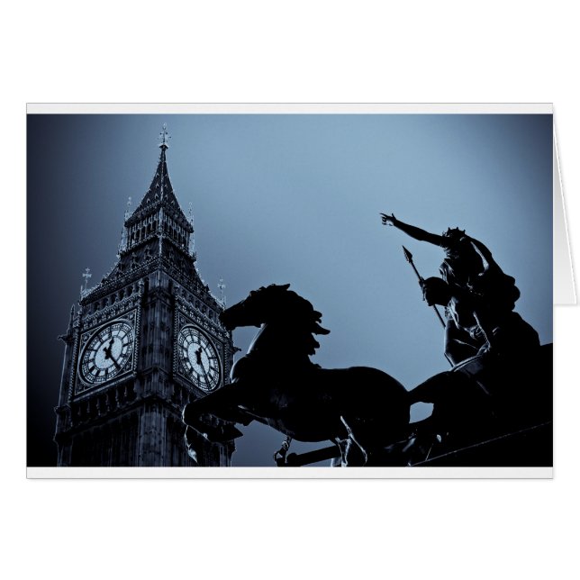 Big Ben und Boudica Statue (Vorderseite (Horizontal))