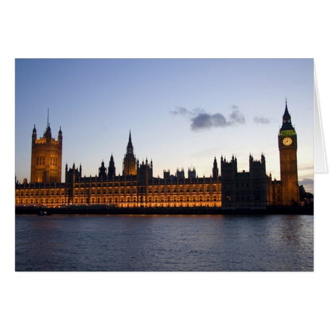 Big Ben und das Parlament in der Stadt (Vorderseite (Horizontal))