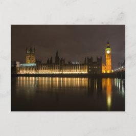 Big Ben und das Parlament nachts Postkarte