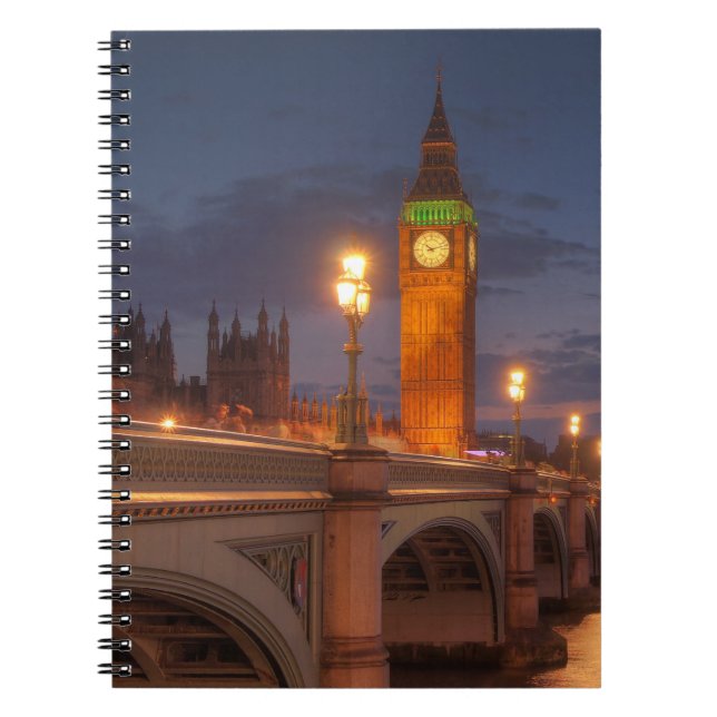 Big Ben und die Westminster-Brücke Notizblock (Vorderseite)