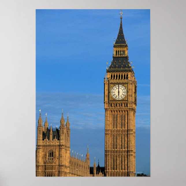 Big Ben und Gebäude des Parlaments Poster (Vorne)