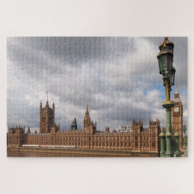Big Ben und Häuser des Parlaments in London Puzzle (Horizontal)