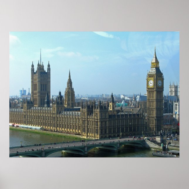 Big Ben und Houses of Parliament - London Poster (Vorne)