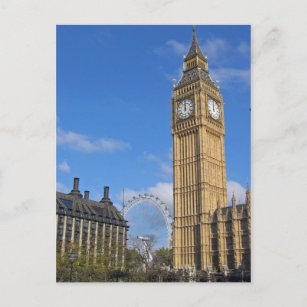 Big Ben und London Eye Postcard Postkarte