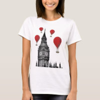 Big Ben und Red Hot Air Balloons 2