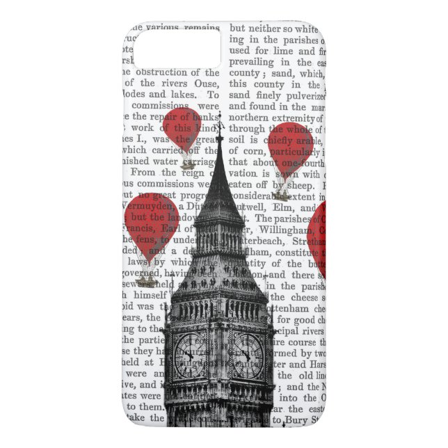 Big Ben und Red Hot Air Balloons Case-Mate iPhone Hülle (Rückseite)