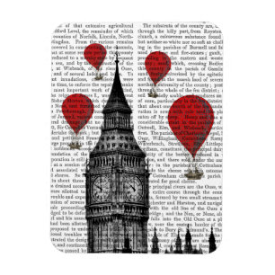 Big Ben und Red Hot Air Balloons Magnet