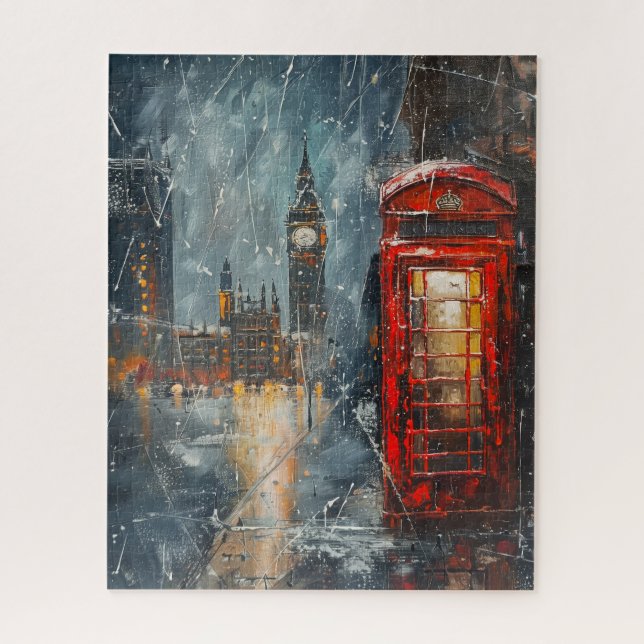Big Ben und Red Phone Booth Puzzle (Vertikal)