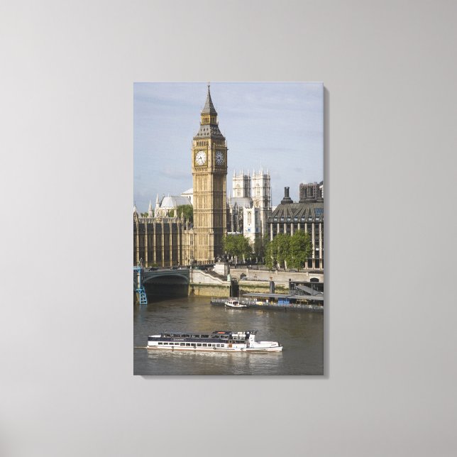 Big Ben und Themse River Leinwanddruck (Vorderseite)