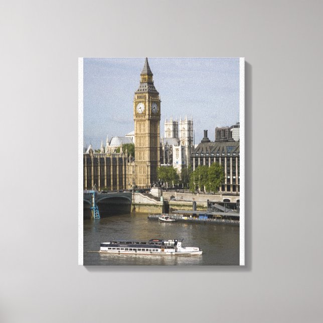 Big Ben und Themse River Leinwanddruck (Vorderseite)