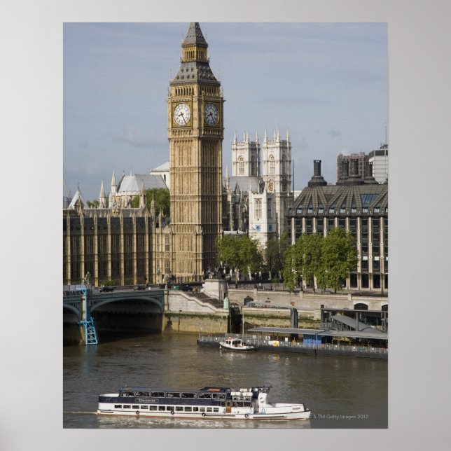 Big Ben und Themse River Poster (Vorne)
