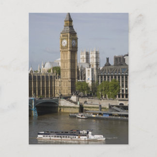 Big Ben und Themse River Postkarte