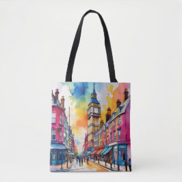 Big Ben und Vibrann London Street Watercolor
