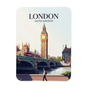Big Ben und Westminster Bridge Vereinigtes Königre Magnet
