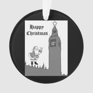 Big Ben Vintage Santa London Weihnachten Ornament