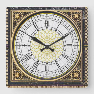 Big ben Wall Clock Quadratische Wanduhr