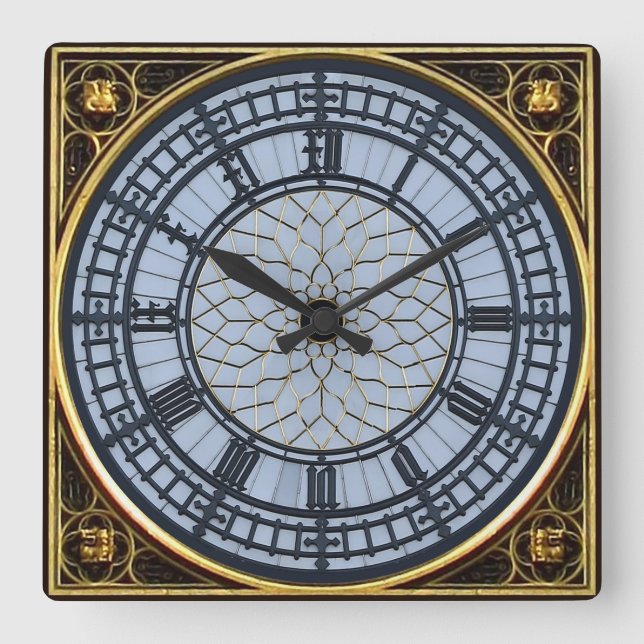 Big Ben Wall Clock Quadratische Wanduhr (Vorderseite)
