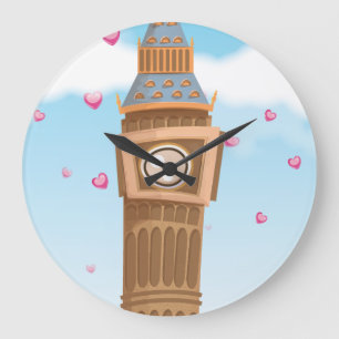 Big Ben Westminster-Uhrturm Cartoon Große Wanduhr