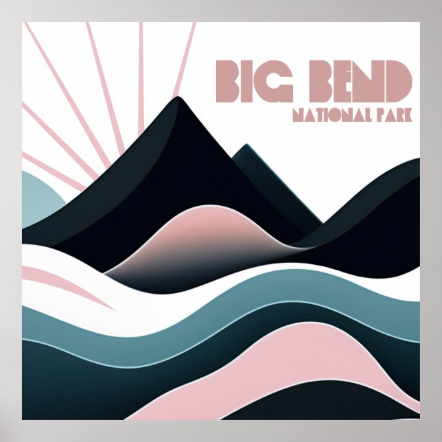 Big Bend National Park farbenfrohe Hügel Poster (Vorne)