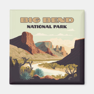 Big Bend National Park Texas Retro Reisen Magnet