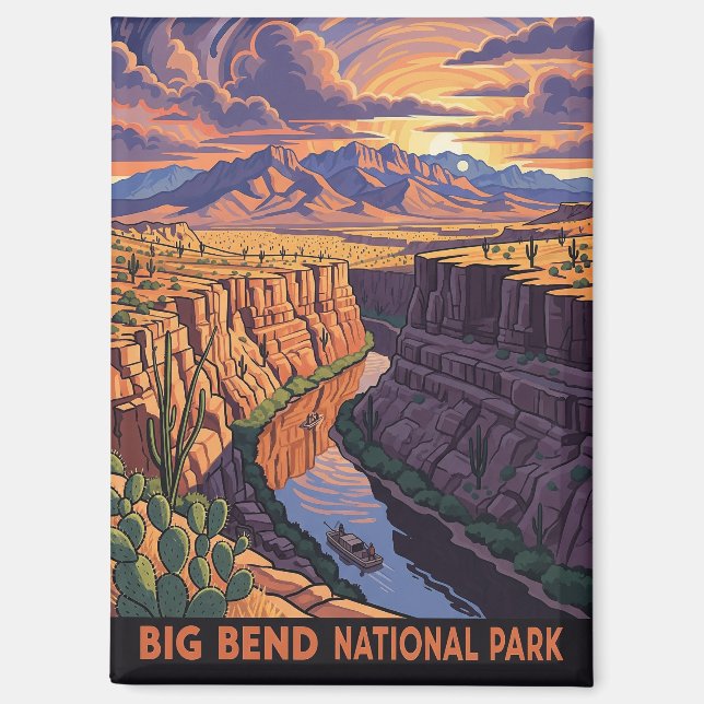 Big Bend National Park Travel Magnet (Vorderseite)