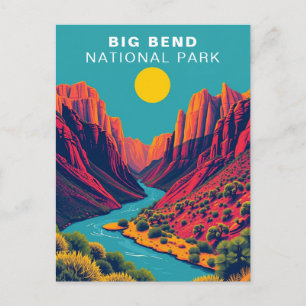 Big Bend National Park Vintage USA Postkarte