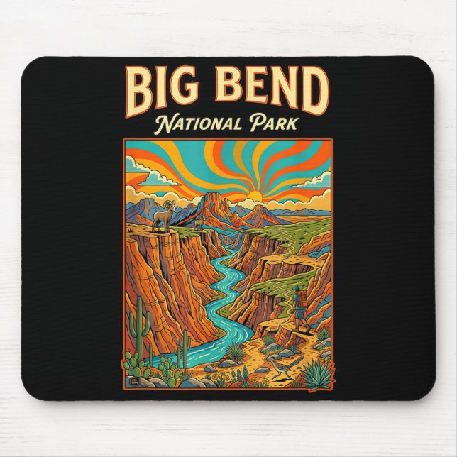 Big Bend Nationalpark Canyon Landschaft Texas Mousepad (Vorne)