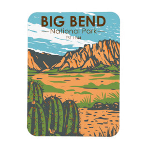 Big Bend Nationalpark Chihuahuan Wüste Vintag Magnet