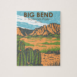 Big Bend Nationalpark Chihuahuan-Wüste Vintage Puzzle
